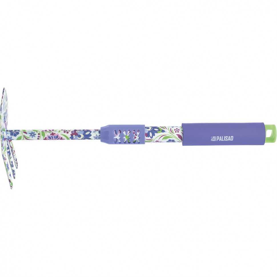 Мотыжка комбинированная, 65 х 385 мм, стальная, удлиненная рукоятка, Flower Mint, Palisad Серия Flower mint фото, изображение